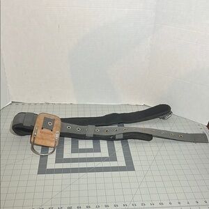 Gray and Tan Belt Bag with Sleek Design